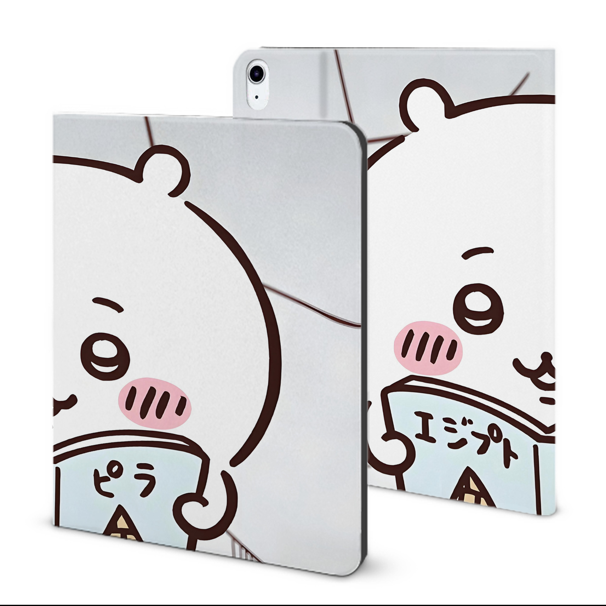 （画像用） ちいかわ Chii-kawa IPad ケース ブック型 PUレザー TPU 耐衝撃 軽量 薄型 ペン収納なし 全面保護 IPad 各モデル対応